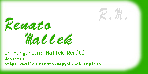 renato mallek business card